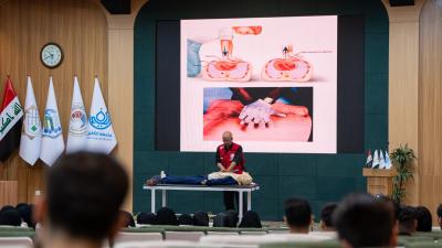 جامعة الكفيل والهلال الأحمر يعززان جاهزية متطوعي موكب الجامعة استعدادًا لزيارة الأربعين