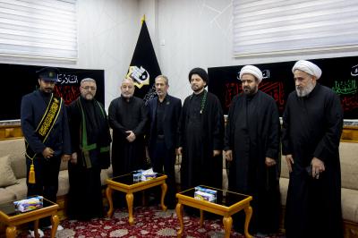 المشرف على مجمع أبي الفضل العباس (عليه السلام) يستقبل وفدًا من مرقد السيدة المعصومة (عليها السلام)