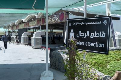 في محور بابل – كربلاء.. مجمع العلقمي يباشر تقديم خدماته لزائري الأربعين