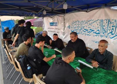 المجمَع العلمي يواصل تقديم خدماته القرآنية لزائري الأربعين في النجف وكربلاء وبغداد