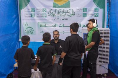  الموكب الثقافي العام يقدم خدماته لزائرين الأربعين على محور (بابل – كربلاء)