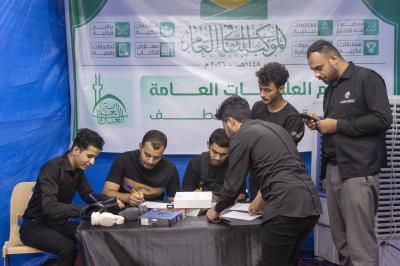  الموكب الثقافي العام يقدم خدماته لزائرين الأربعين على محور (بابل – كربلاء)