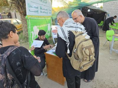 قسم الشؤون الفكرية يقدم إرشادات توعوية لزائري الأربعين ويستعد لافتتاح موكب عميد بني هاشم