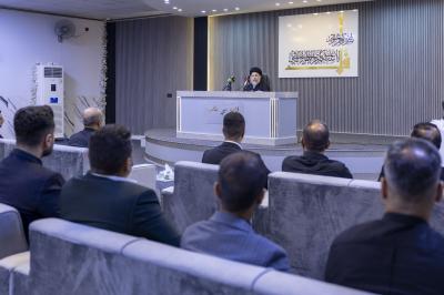 موكب العتبتين المقدّستين يستقبل وفدًا أكاديميًا من كلية الإمام الكاظم (عليه السلام)