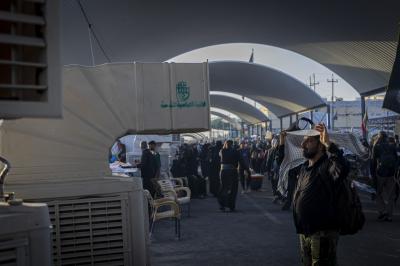 مجمع أبي الفضل العباس (عليه السلام) يوفر منظومة تبريد متكاملة لخدمة زائري الأربعين