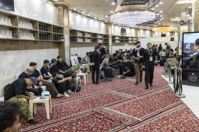المشرف على قسم الإعلام يطّلع على جهود العاملين في المركز الإعلامي لزيارة الأربعين