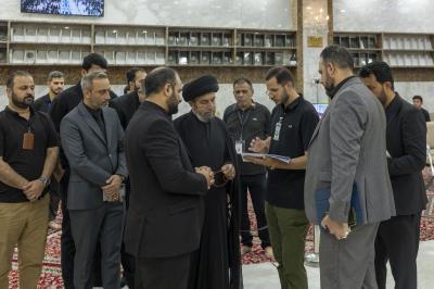 المشرف على قسم الإعلام يطّلع على جهود العاملين في المركز الإعلامي لزيارة الأربعين