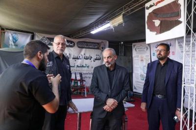 عضو مجلس إدارة العتبة العباسية المقدسة يتفقد مجمع أم البنين (عليها السلام) لخدمة زائري الأربعين
