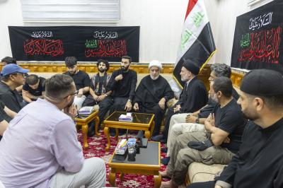 زائرون أجانب يطلعون على خدمات مجمع أبي الفضل العباس (عليه السلام) المقدمة لزائري الأربعين