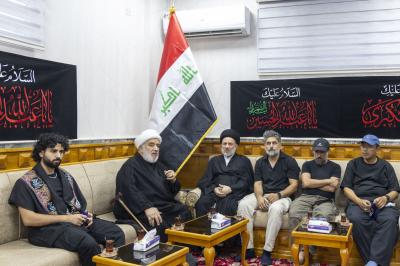 زائرون أجانب يطلعون على خدمات مجمع أبي الفضل العباس (عليه السلام) المقدمة لزائري الأربعين