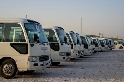  قسم الآليات يسخر عجلاته لنقل ملاكات الهيئات التطوعية إلى محافظاتهم
