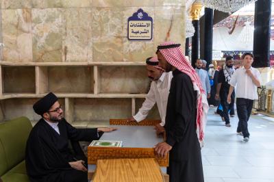 قسم الشؤون الدينية: نحو 80 ألف مستفيد من الإجابة عن الأسئلة الشرعية خلال زيارة الأربعين