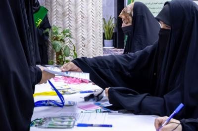 شعبة فاطمة بنت أسد تستقبل 55 حافظة من البصرة للمشاركة في مسابقة أشرقت بشائر الرحمة