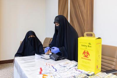 قسم الشؤون الطبية يقدّم خدماته الصحية لحافظات القرآن في منافسات مسابقة (أشرقت بشائر الرحمة)