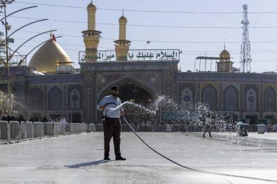 قسم بين الحرمين الشريفين يهيئ الساحة الوسطية لخدمة الزائرين