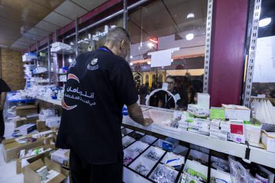 قسم الشؤون الطبية يوفر نحو 6 أطنان من العلاجات لتأمين الخدمات الصحية للزائرين