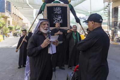 بالتنسيق مع قسم الشعائر.. المواكب العزائية تحيي ذكرى شهادة الإمام الحسن العسكري (عليه السلام) في كربلاء