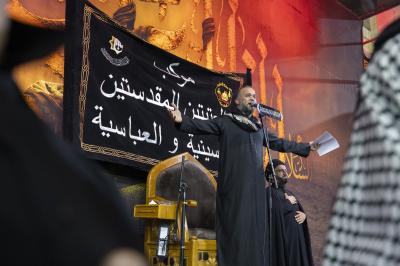موكب العتبتين المقدستين يحيي ذكرى شهادة الإمام الحسن العسكري (عليه السلام) في سامراء