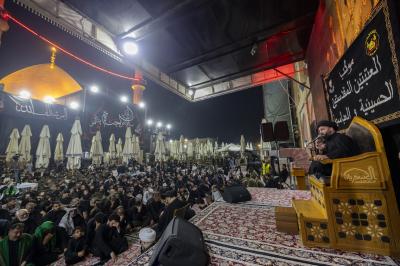 موكب العتبتين المقدستين يحيي ذكرى شهادة الإمام الحسن العسكري (عليه السلام) في سامراء