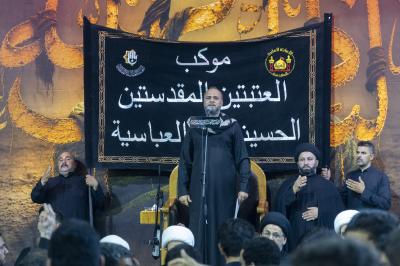 موكب العتبتين المقدستين يحيي ذكرى شهادة الإمام الحسن العسكري (عليه السلام) في سامراء