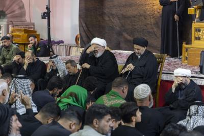 موكب العتبتين المقدستين يحيي ذكرى شهادة الإمام الحسن العسكري (عليه السلام) في سامراء