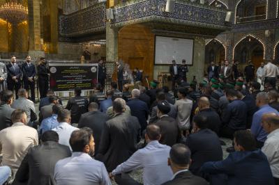 العتبة العباسية المقدسة تشهد مراسم تشييع الأمين العام السابق للعتبة الحسينية المقدسة