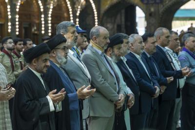 العناصر الكشفية تؤدي مراسم زيارة الإمام الحسين وأخيه أبي الفضل العباس (عليهما السلام)