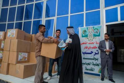 عقد من العطاء العابر للأزمات: مرجعية النجف الأشرف  بمواجهة النزوح والجائحة والجفاف