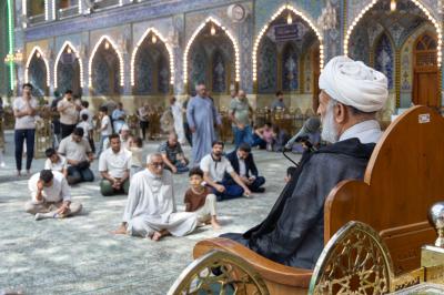  قسم الشؤون الدينية يقدم محاضرات توجيهية للزائرين في صحن مرقد أبي الفضل العباس (عليه السلام)