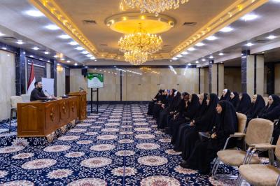 شعبة العلاقات النسوية تقيم محاضرة دينية لوفد من جامعة ميسان ضمن ملتقاها الثقافي الأسبوعي