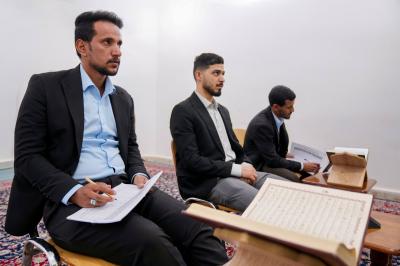 المجمع العلمي يقيم الاختبار الإلكتروني لمسابقة (رحمة للعالمين) في المثنى
