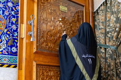 شعبة الزينبيات تواصل أعمالها الخدمية في مقام الإمام المهدي (عجل الله فرجه الشريف)