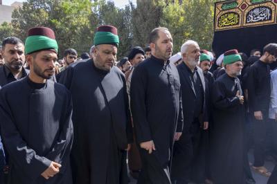 وفد العتبة العباسية المقدسة يشارك في مراسم تشييع آية الله الشبيري الزنجاني (رضوان الله عليه) في مدينة قم