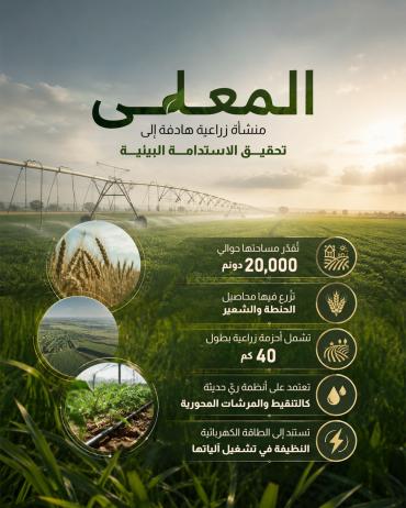 المعلى منشأة زراعية هادفة إلى تحقيق الاستدامة البيئية