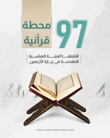 97 محطة قرآنية أقامتها العتبة العباسية المقدسة في زيارة الأربعين