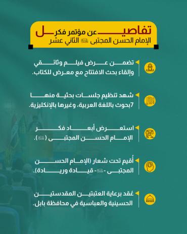 تفاصيل عن مؤتمر فكر الإمام الحسن المجتبى (عليه السلام) الثاني