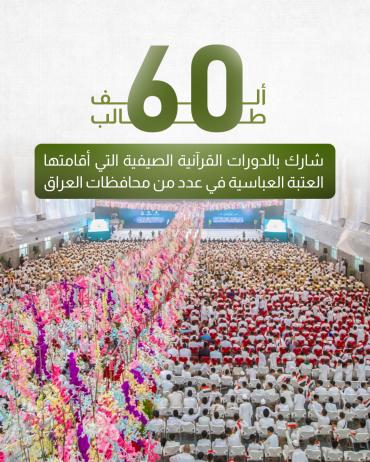 60 ألف طالب شارك بالدورات القرآنية الصيفية التي أقامتها العتبة العباسية في عدد من محافظات العراق