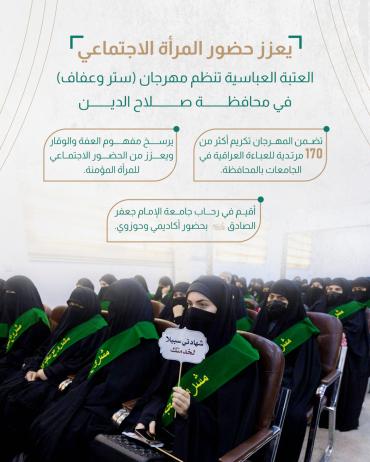 العتبة العباسية تنظم مهرجان (ستر وعفاف) في محافظة صلاح الدين