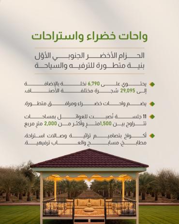  الحزام الأخضر الجنوبي الأوّل بنية متطورة للترفيه والسياحة