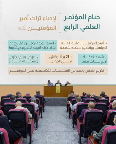 ختام المؤتمر العلمي الرابع لإحياء تراث أمير المؤمنين (عليه السلام) 