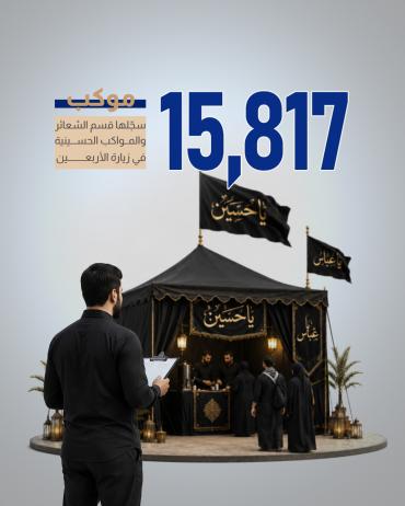 15.817 موكب سجّلها قسم الشعائر والمواكب الحسينية في زيارة الأربعين.