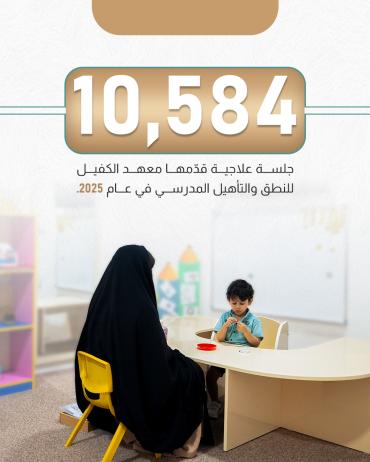 10,584 جلسة علاجية قدّمها معهد الكفيل للنطق والتأهيل المدرسي في عام 2025