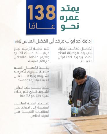 إدامة أحد أبواب مرقد أبي الفضل العباس (عليه السلام)  