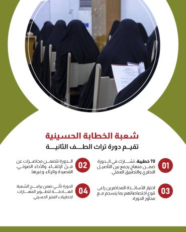 شعبة الخطابة الحسينية النسوية تقيم دورة تراث الطف الثانية 