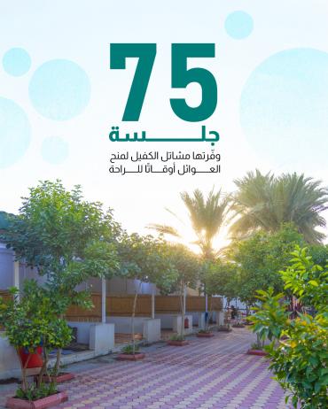 75 جلسة وفّرتها مشاتل الكفيل لمنح العوائل أوقاتًا للراحة