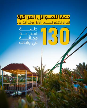 الحزام الأخضر الجنوبي الأول يوفر أكثر من 130 جلسة استراحة مجانية في واحاته 