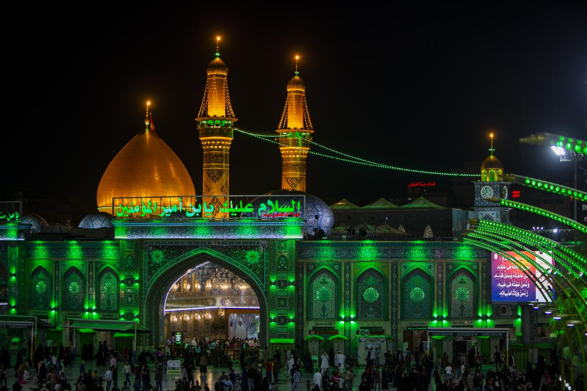 The Al-Abbas's (p) Holy Shrine is decorated to celebrate the holy month of Sha'ban.