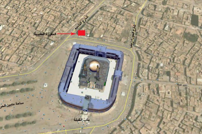 موقعیت پایگاه پزشکی حرم مطهر