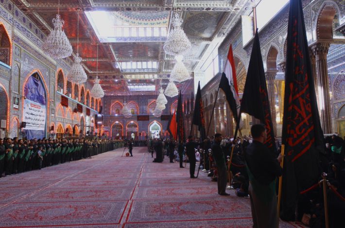 A view of the mourning procession