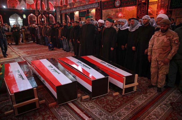 اقامه نماز بر پیکر شهداء